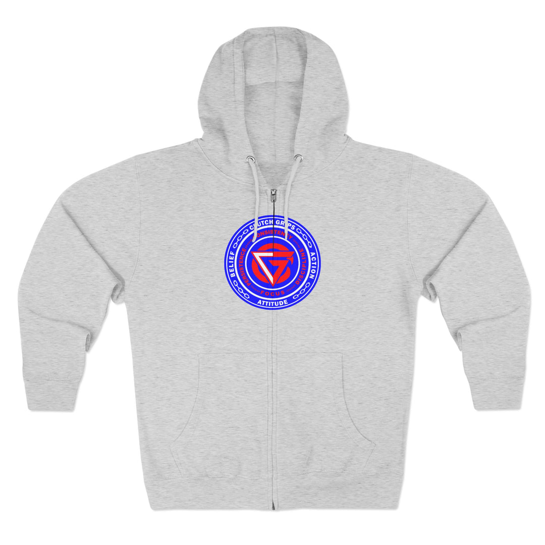 CG LION HEART RED WHITE BLUE /FIGHT FOR IT ZIP UP