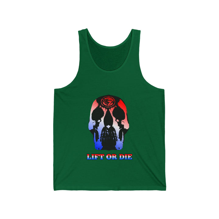 SKULLATOR TANK RED WHITE BLUE /LIFT OR DIE