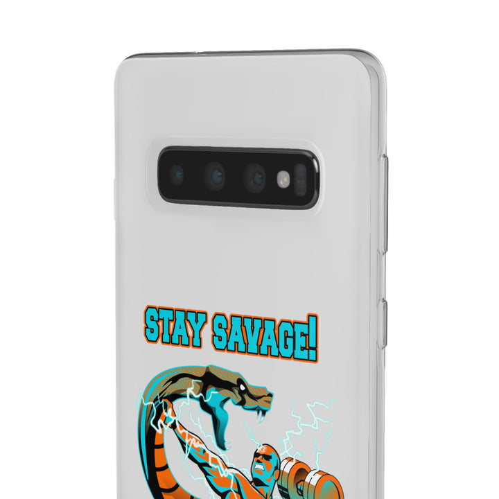 MAC VS SNAKE MIAMI COLORS AQUA ORANGE PHONE CASE /STAY SAVAGE