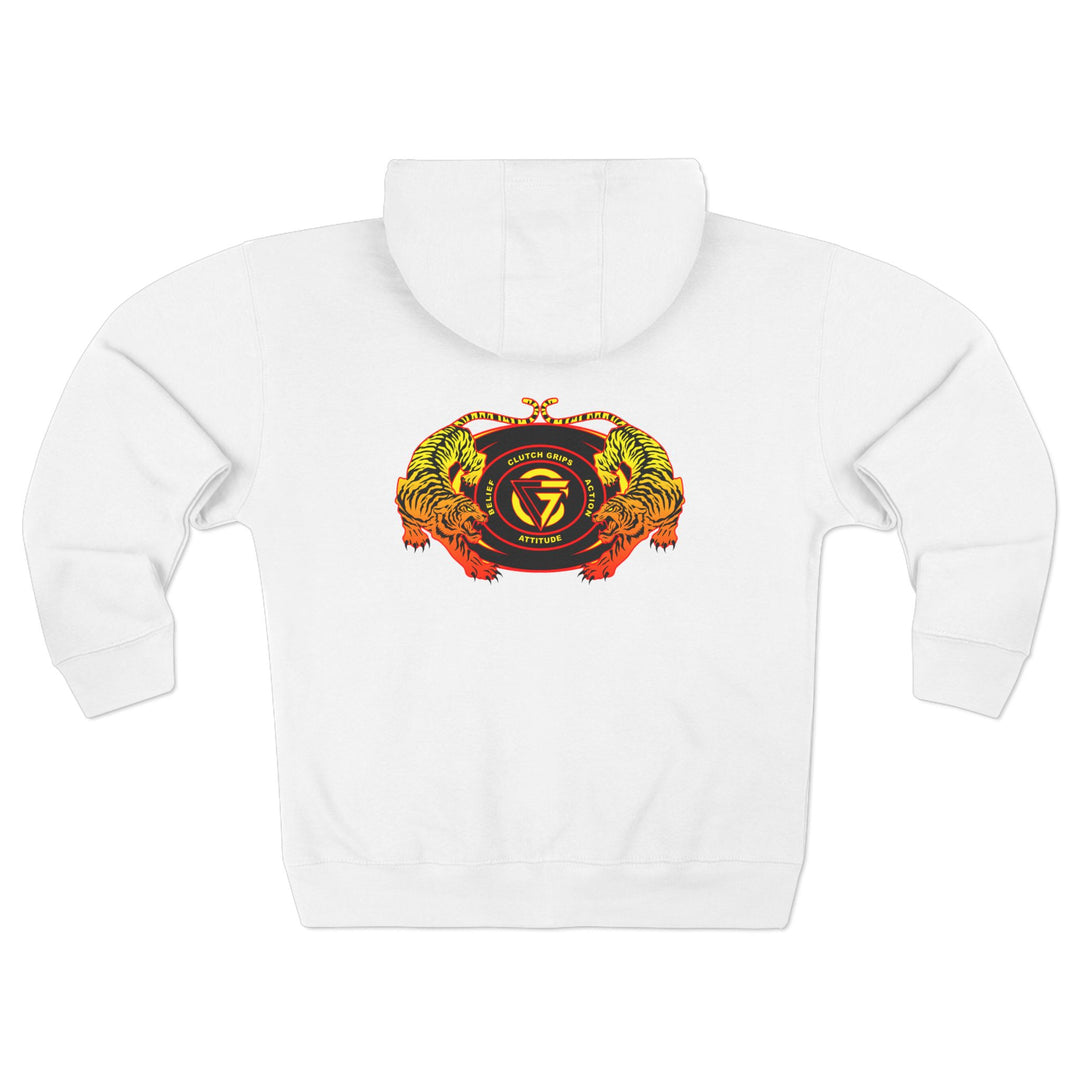 CG TIGER VS TIGER ORANGE RED FADE /CLUTCHGRIPS ZIP UP