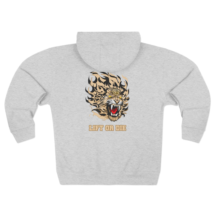 CG TIGER FLAME DESSERT SAND /LIFT OR DIE  ZIP UP