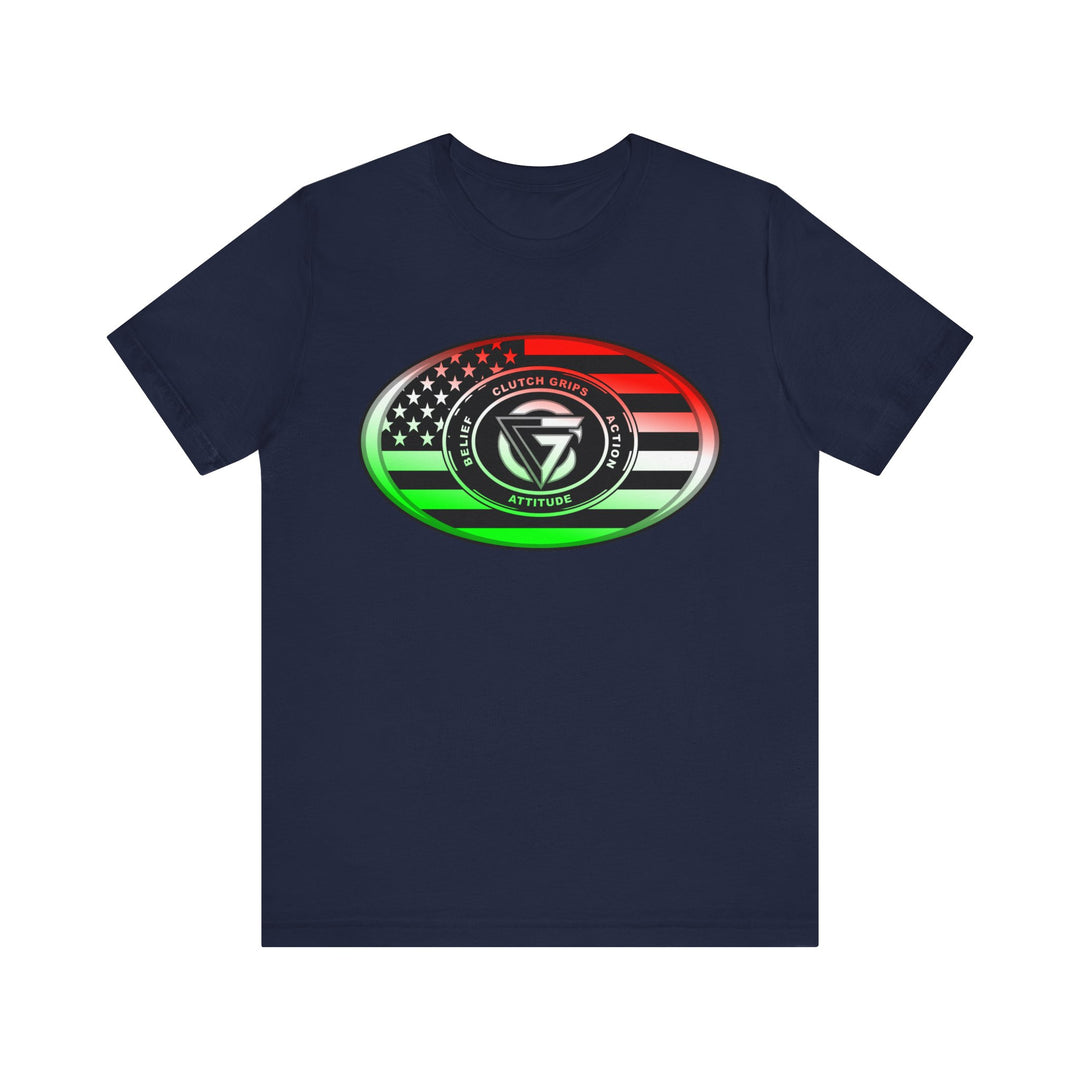 CG LOGO OVAL USA FLAG  RED WHITE GREEN FADE