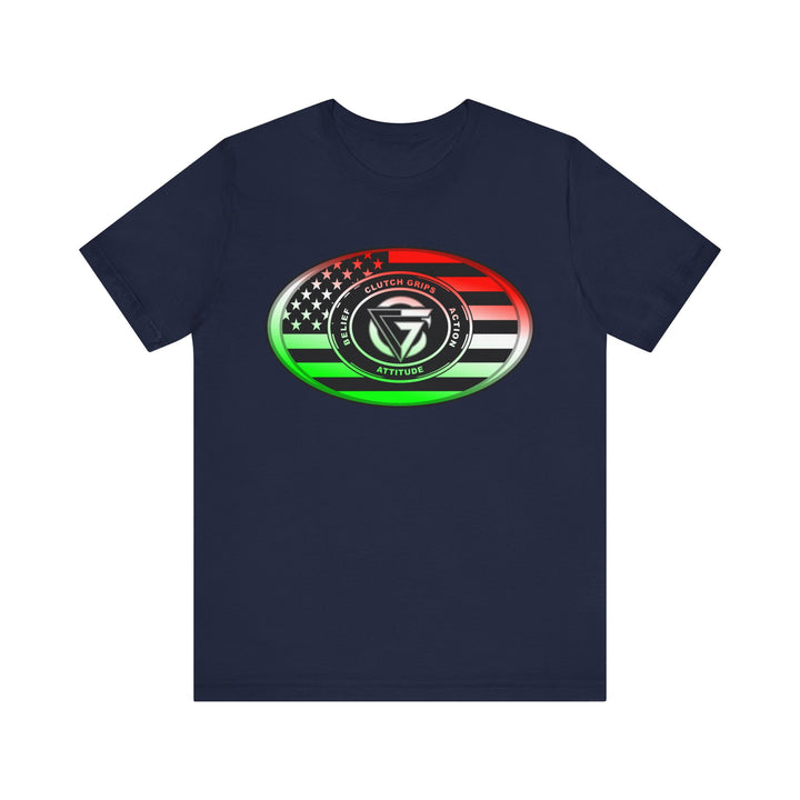 CG LOGO OVAL USA FLAG  RED WHITE GREEN FADE