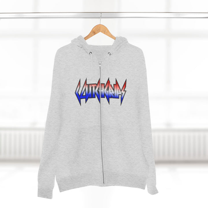 CG APE VS ZILLA 2ND FIGHTRED WHITE BLUE FADE /CONQUER ZIP UP