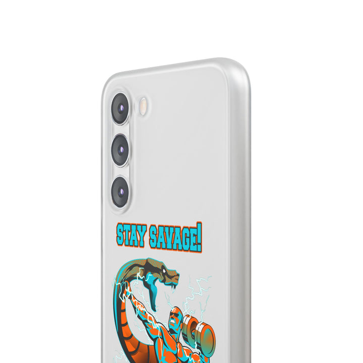 MAC VS SNAKE MIAMI COLORS AQUA ORANGE PHONE CASE /STAY SAVAGE
