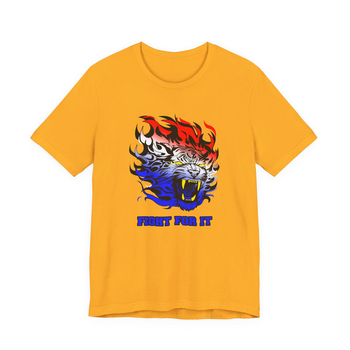 TIGER FLAME RED WHITE BLUE FADE/FIGHT FOR IT