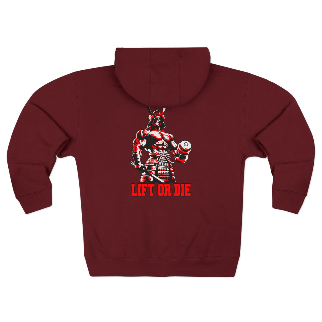 SAMURAI MASTER TRAINER RED WHITE BLACK /LIFT OR DIE ZIP UP
