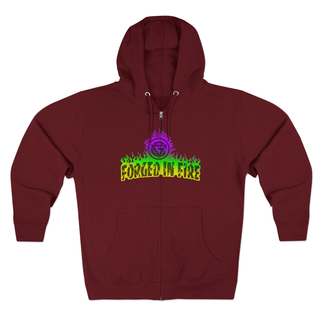 MAC VS SNAKE YELLOW GREEN PURPLE FADE /LIFT OR DIE ZIP UP
