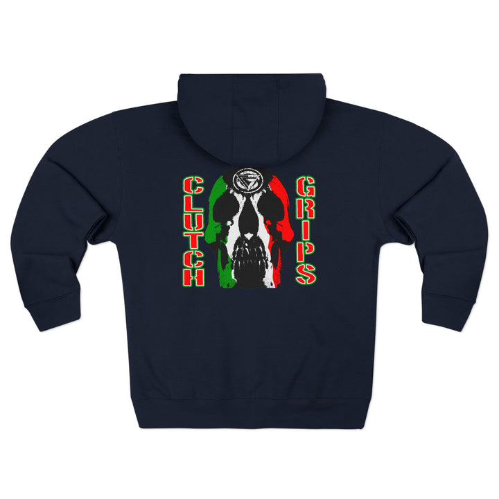 CG SKULL RED WHITE GREEN/CLUTCHGRIPS ZIP UP