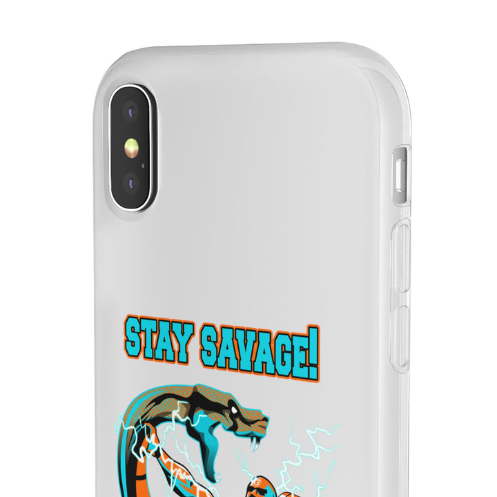 MAC VS SNAKE MIAMI COLORS AQUA ORANGE PHONE CASE /STAY SAVAGE