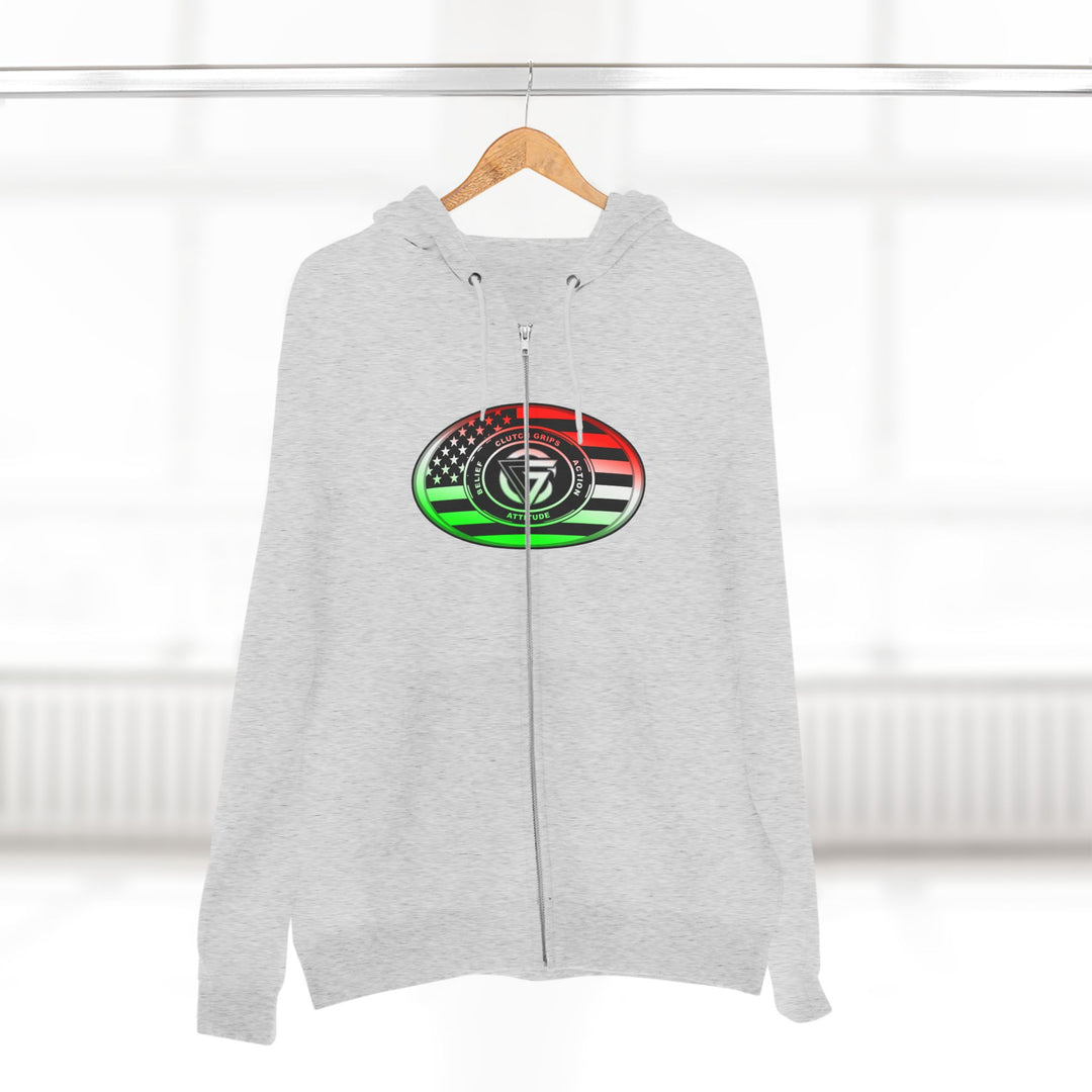 CG SKULL RED WHITE GREEN FADE /THINK DO BECOME ZIP UP