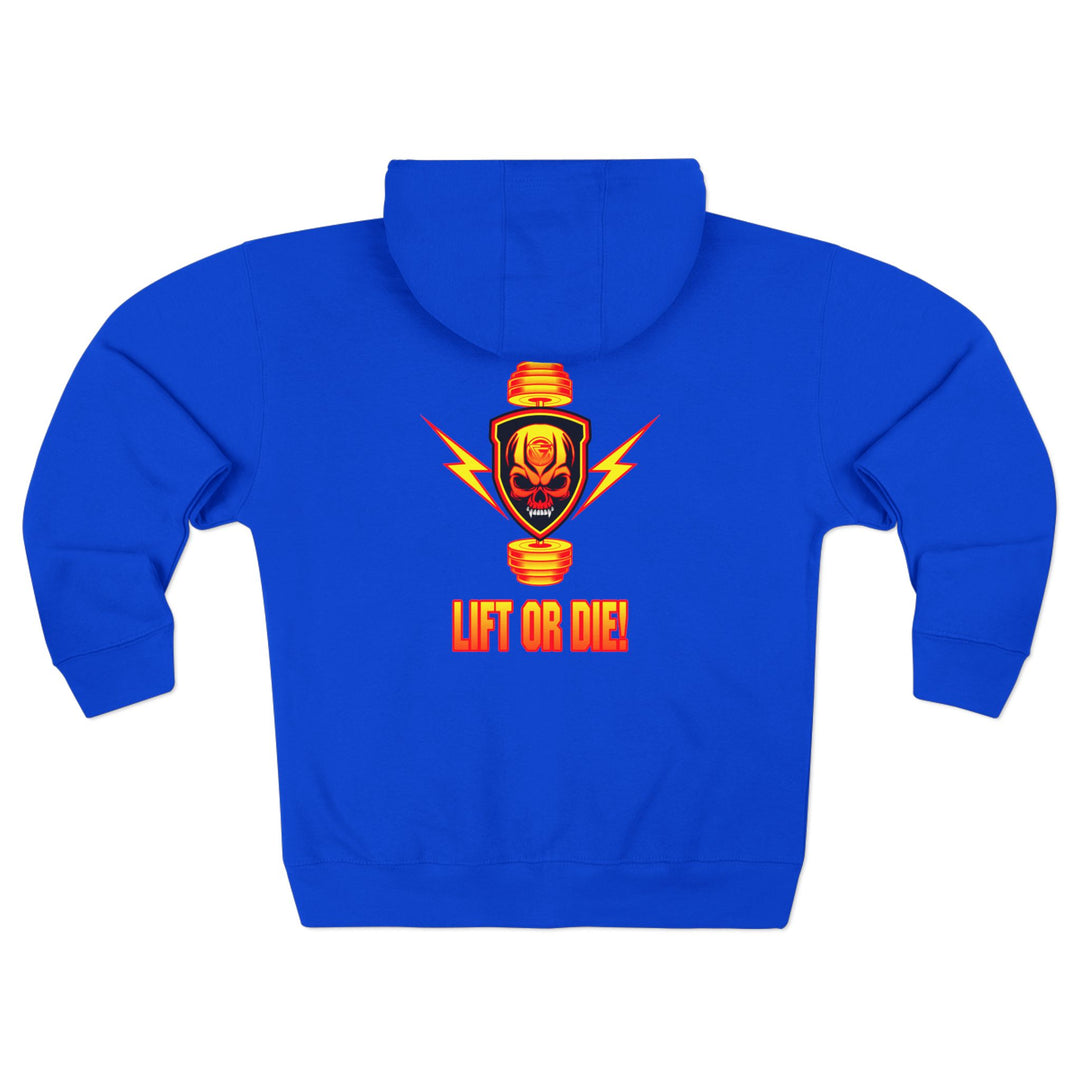 CG SGL SKULL BELL RED GOLD/LIFT OR DIE ZIP UP