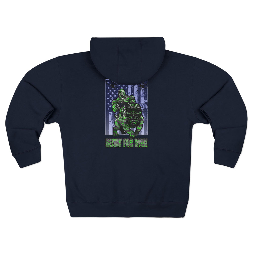 CG ANGRY DOG CAMO GREEN /READY FOR WAR ZIP UP