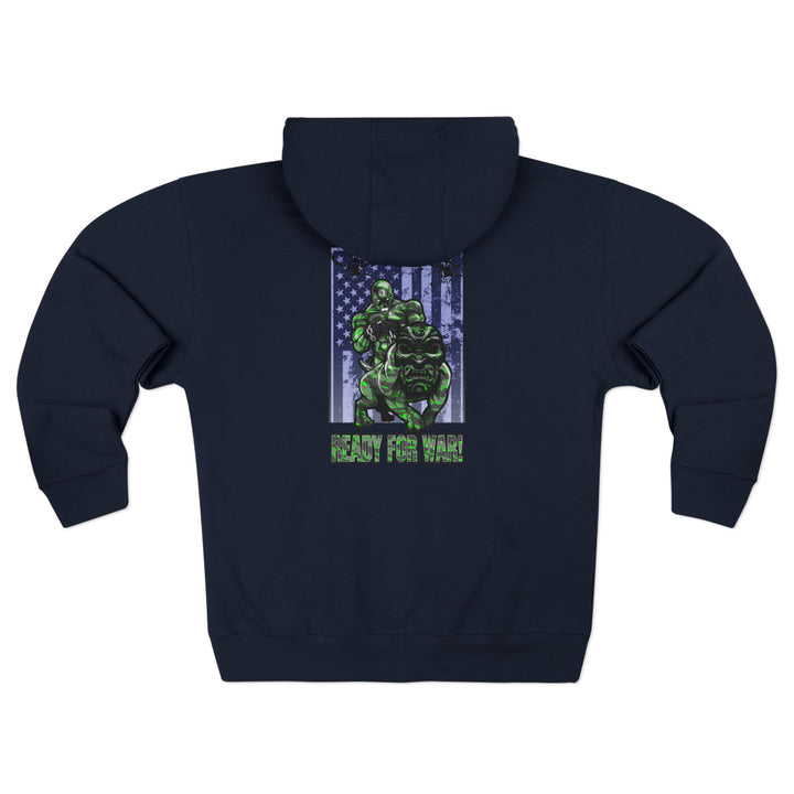 CG ANGRY DOG CAMO GREEN /READY FOR WAR ZIP UP