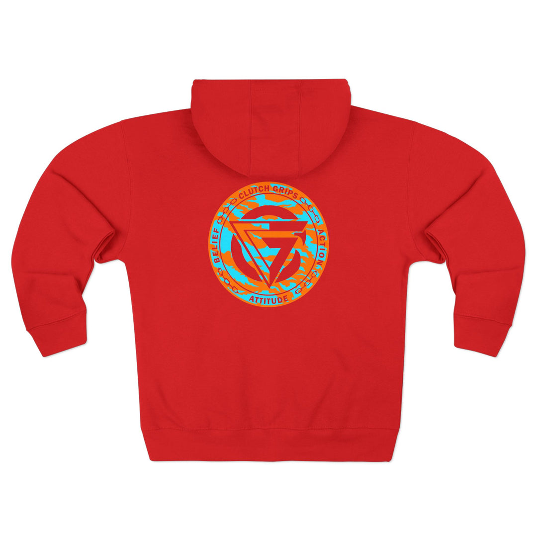 CG DIAMOND TIGER VS TIGER MIAMI AQUA ORANGE /CLUTCHGRIPS ZIP UP