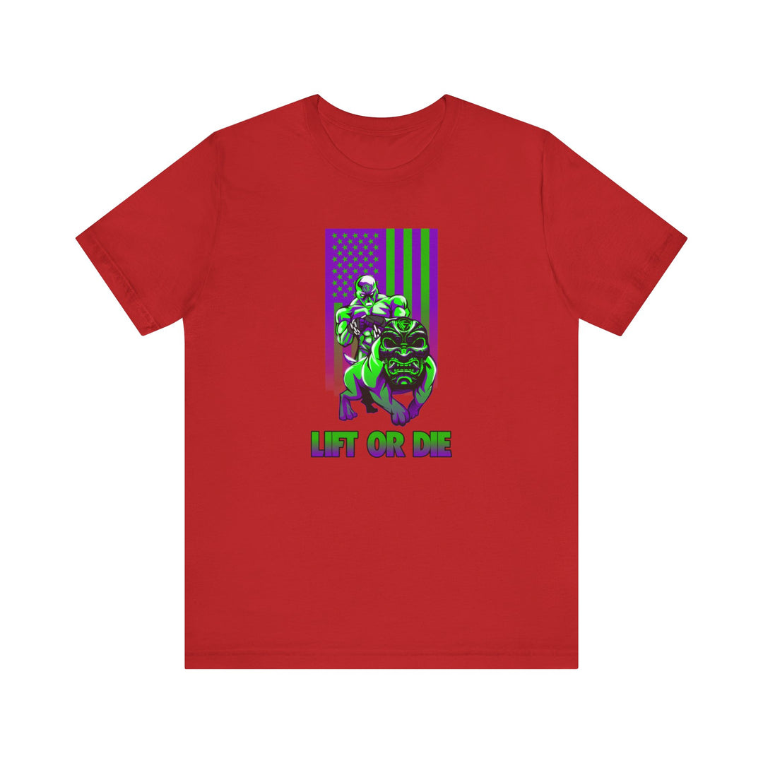 ANGRY DOG PURPLE GREEN FLAG/LIFT OR DIE