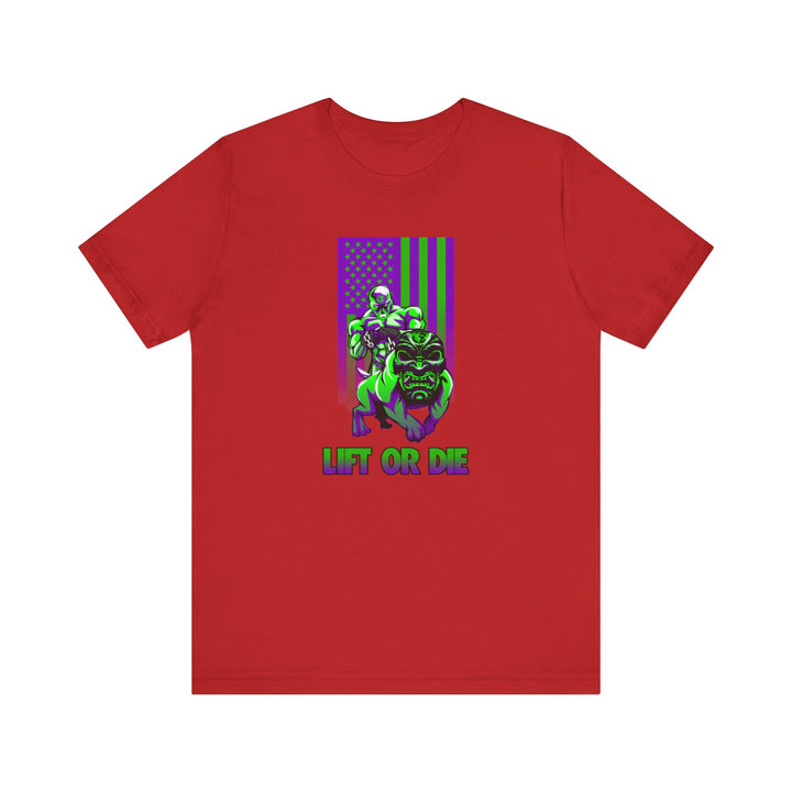 ANGRY DOG PURPLE GREEN FLAG/LIFT OR DIE