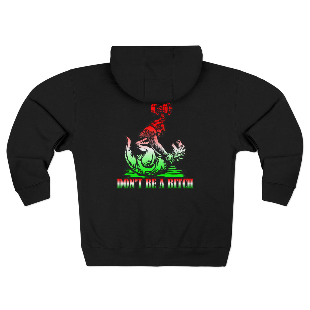 CG APE VS ZILLA RED WHITE GREEN FADE /DONT BE A BITCH ZIP UP