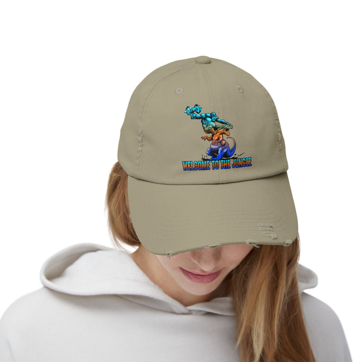 APE VS ZILLA BLUE ORANGE AQUA /WELCOME TO THE JUNGLE CAP