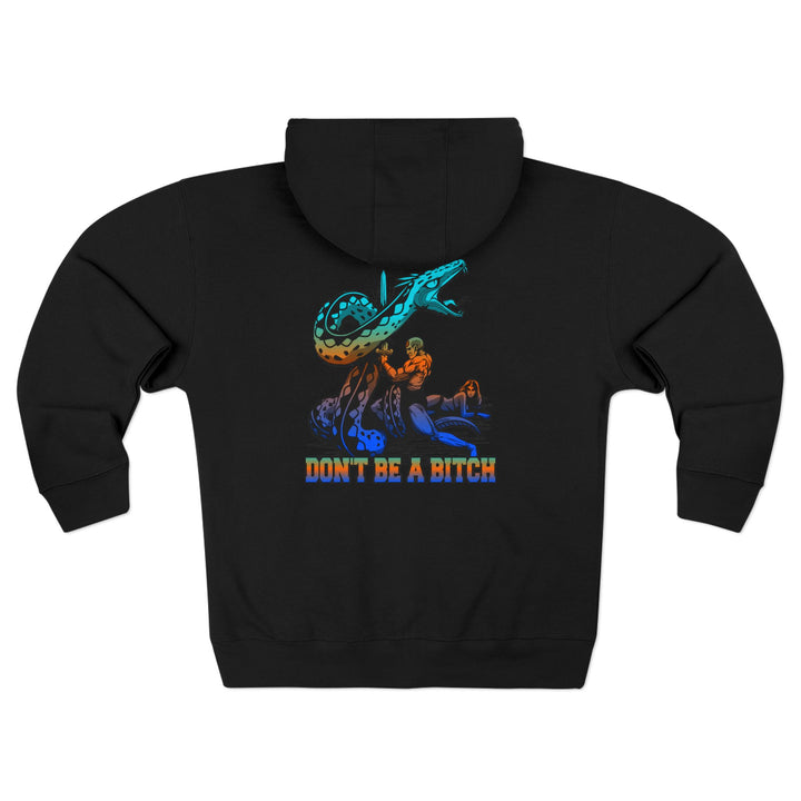 CG SERPENT SLAYER BLUE ORANGE AQUA /DONT BE A BITCH ZIP UP
