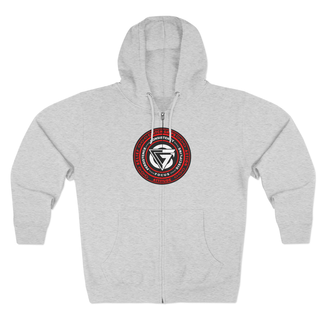 CG MASTER FLASH RED BLACK WHITE /CLUTCHGRIPS ZIP UP