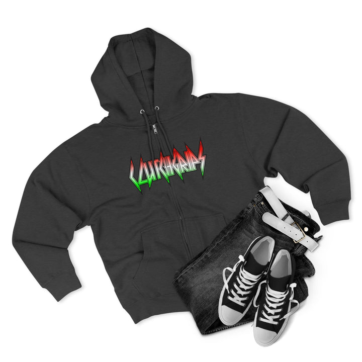 CG APE VS ZILLA RED WHITE GREEN FADE /CONQUER ZIP UP