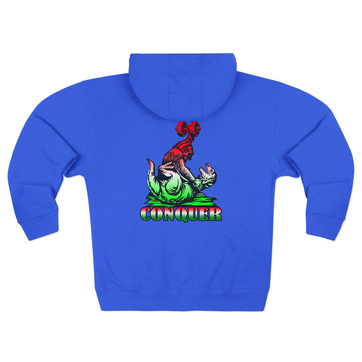 CG APE VS ZILLA RED WHITE GREEN FADE /CONQUER ZIP UP