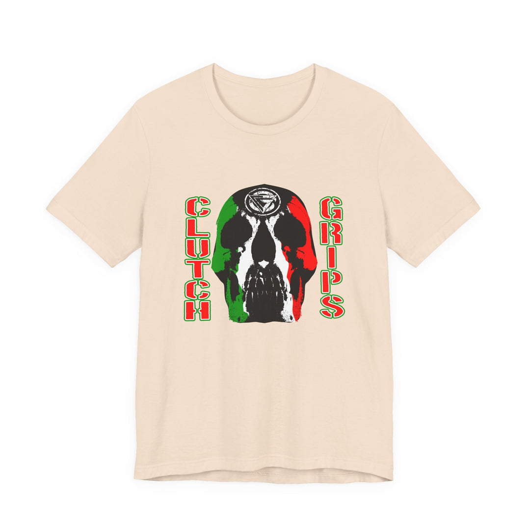 SKULLATOR RED WHITE GREEN FADE/CLUTCHGRIPS