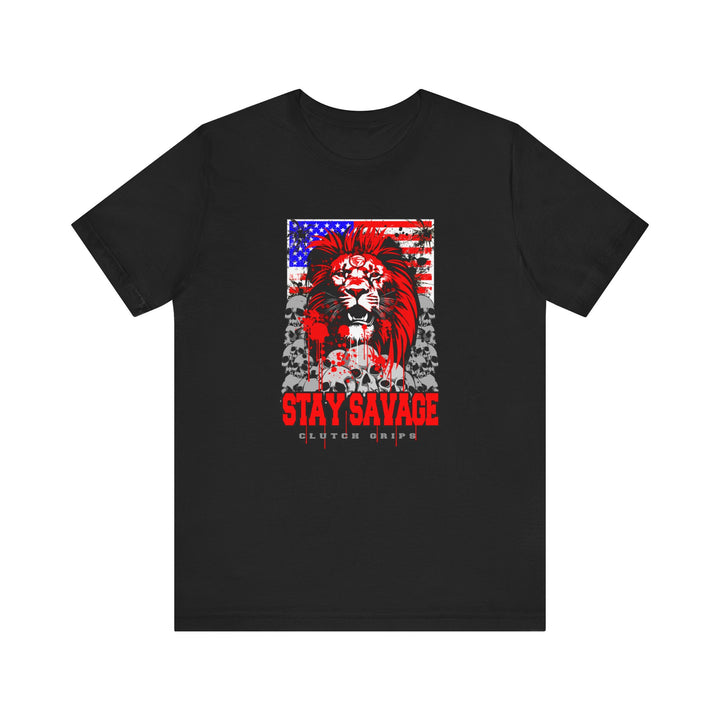 LION HEART RED WHITE BLUE FLAG /STAY SAVAGE
