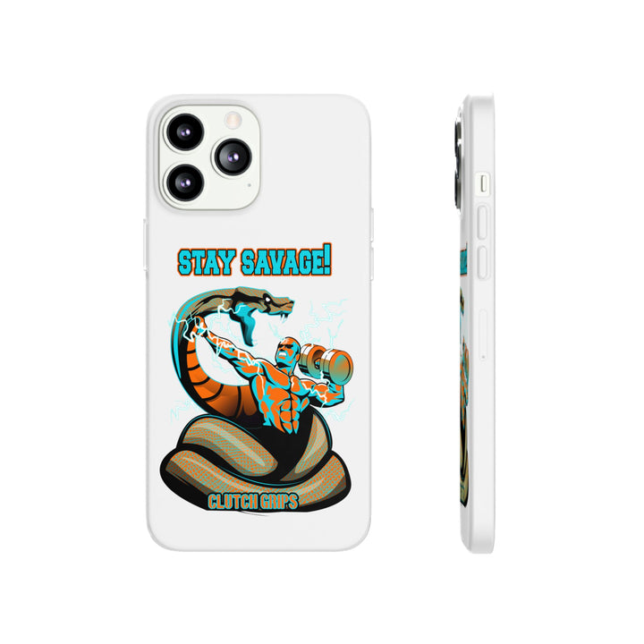MAC VS SNAKE MIAMI COLORS AQUA ORANGE PHONE CASE /STAY SAVAGE