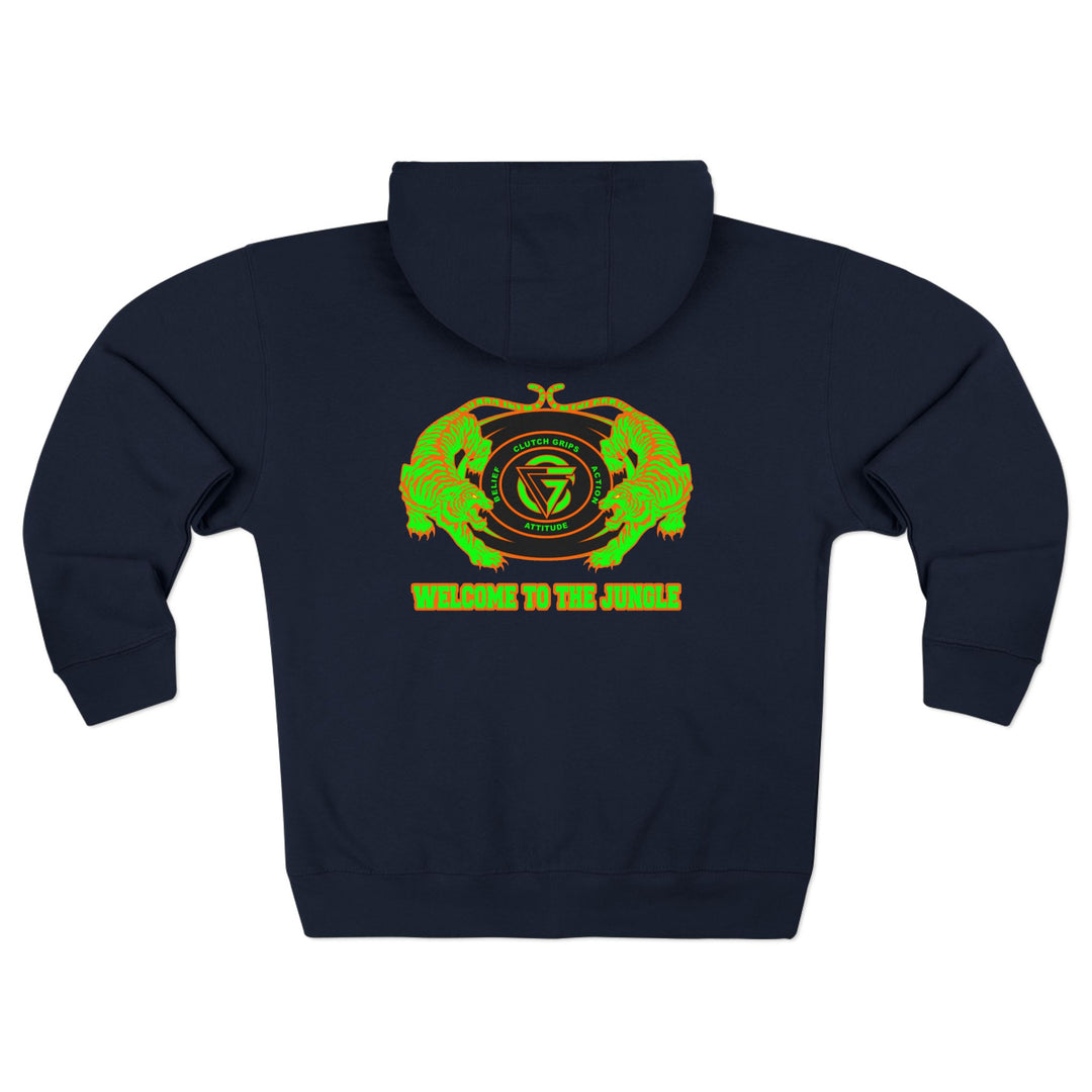 TIGER VS TIGER GREEN ORANGE /WELCOME TO THE JUNGLE ZIP UP