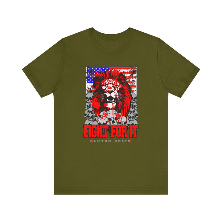 LIONHEART USA FLAG RED WHITE BLUE /FIGHT FOR IT