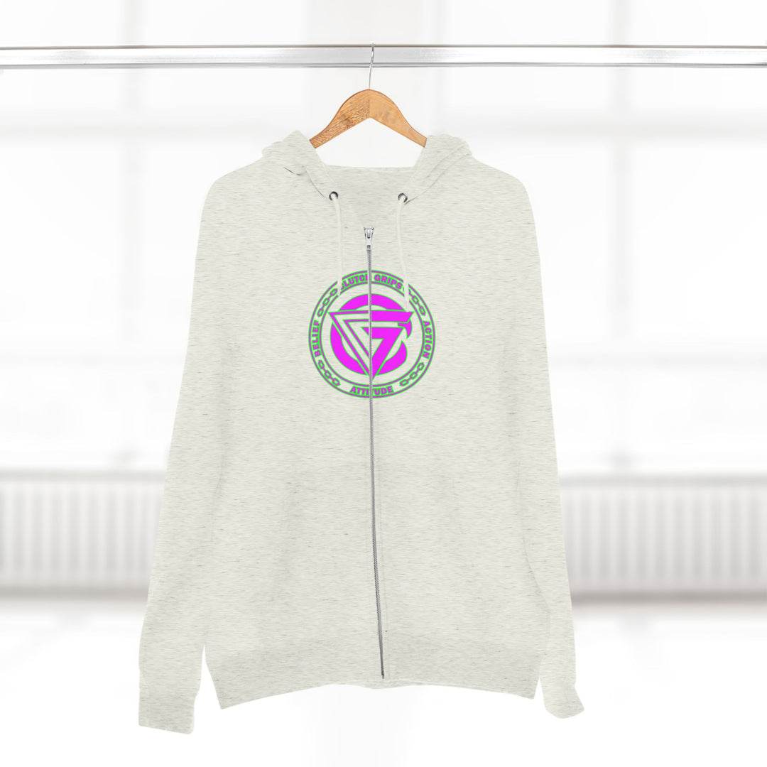CG TIGER FLAME PURPLE GREEN /FIGHT FOR IT ZIP UP