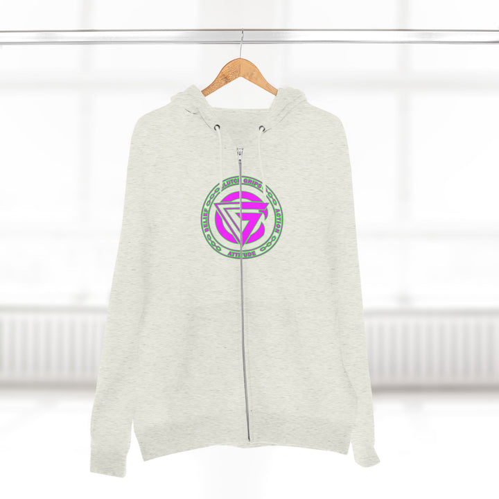 CG TIGER FLAME PURPLE GREEN /FIGHT FOR IT ZIP UP