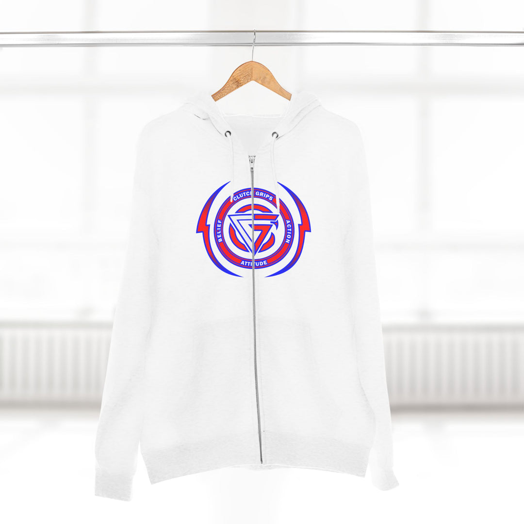 SAMURAI MASK RED WHITE BLUE /CLUTCHGRIPS  ZIP UP