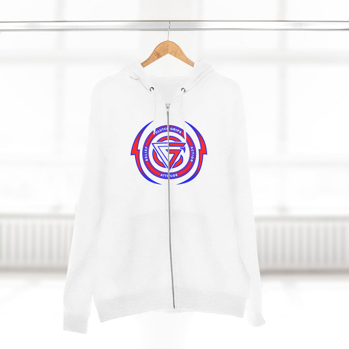 SAMURAI MASK RED WHITE BLUE /CLUTCHGRIPS  ZIP UP