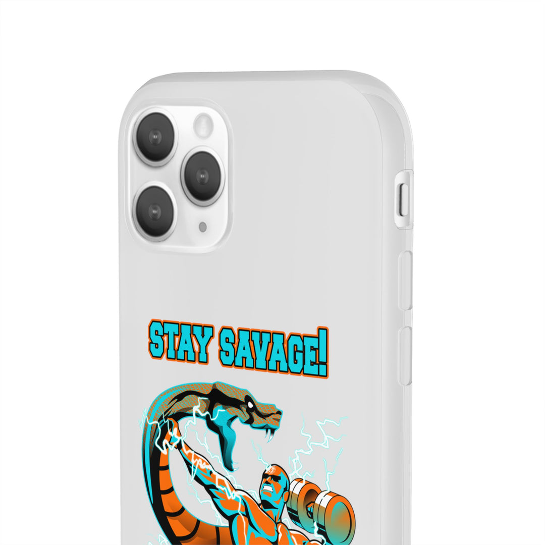 MAC VS SNAKE MIAMI COLORS AQUA ORANGE PHONE CASE /STAY SAVAGE