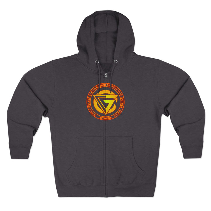 CG TIGER VS TIGER ORANGE RED FADE /CLUTCHGRIPS ZIP UP