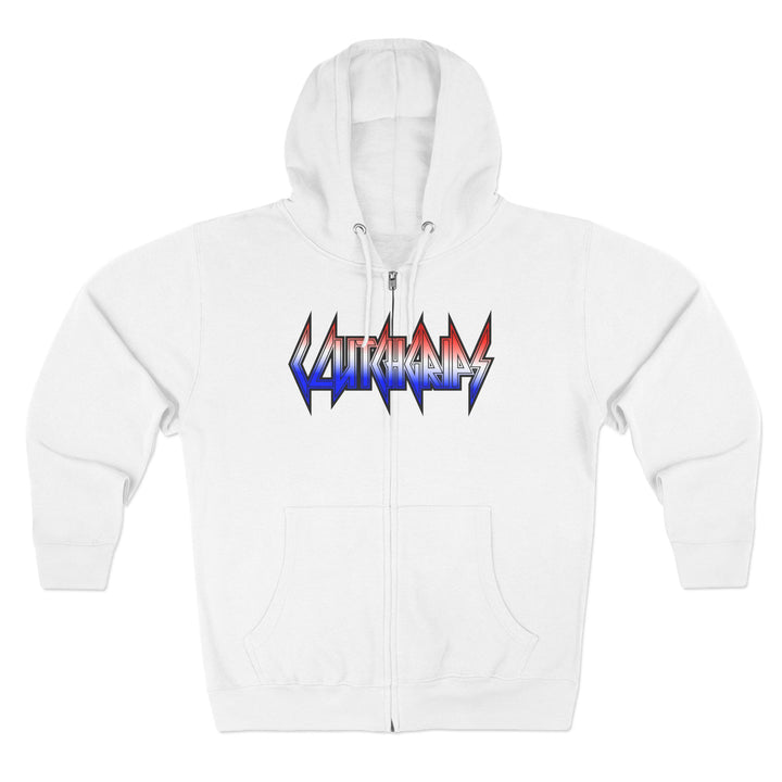 CG SKULL RED WHITE BLUE FADE /AMERICAN SAVAGE ZIP UP