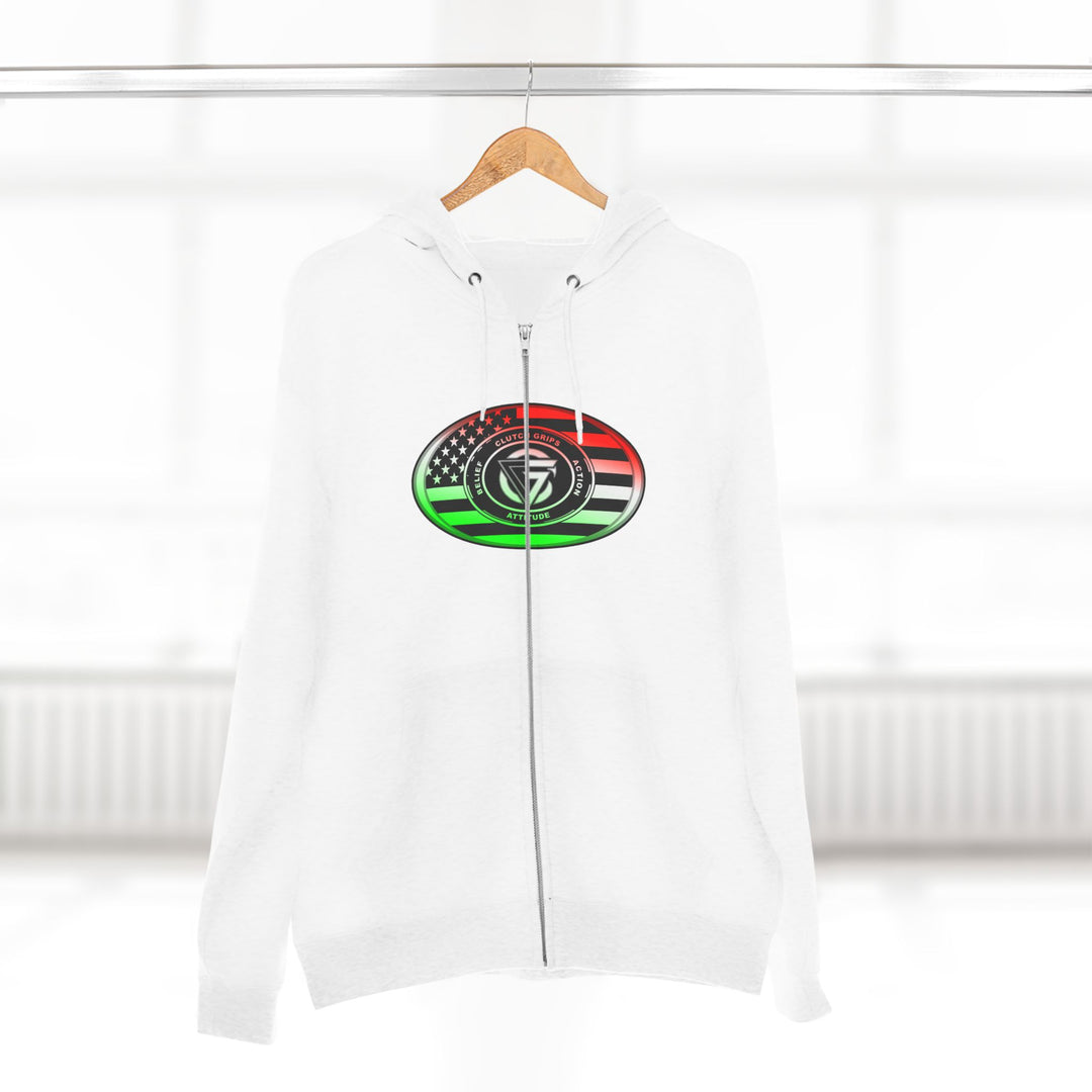 CG SKULL RED WHITE GREEN FADE /THINK DO BECOME ZIP UP
