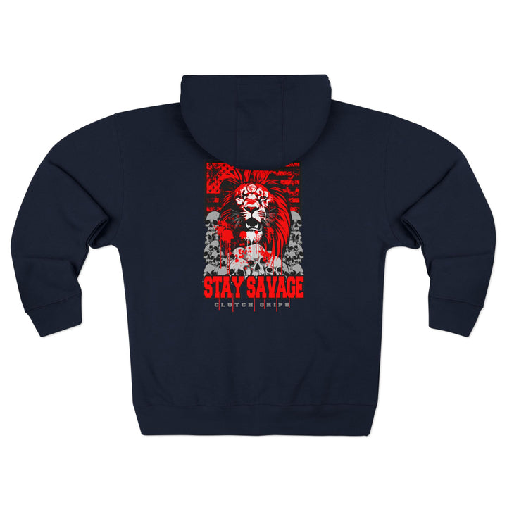 CG LION HEART RED BLACK /STAY SAVAGE  ZIP UP