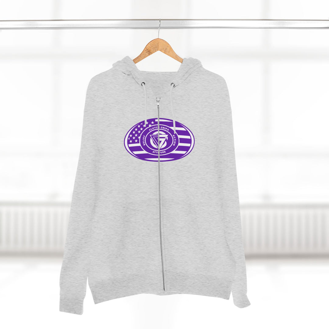 CG PATRIOT WARRIOR PURPLE WHITE /DONT BE A BITCH ZIP UP