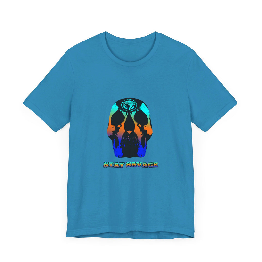SKULLATOR BLUE ORANGE AQUA  /STAY SAVAGE