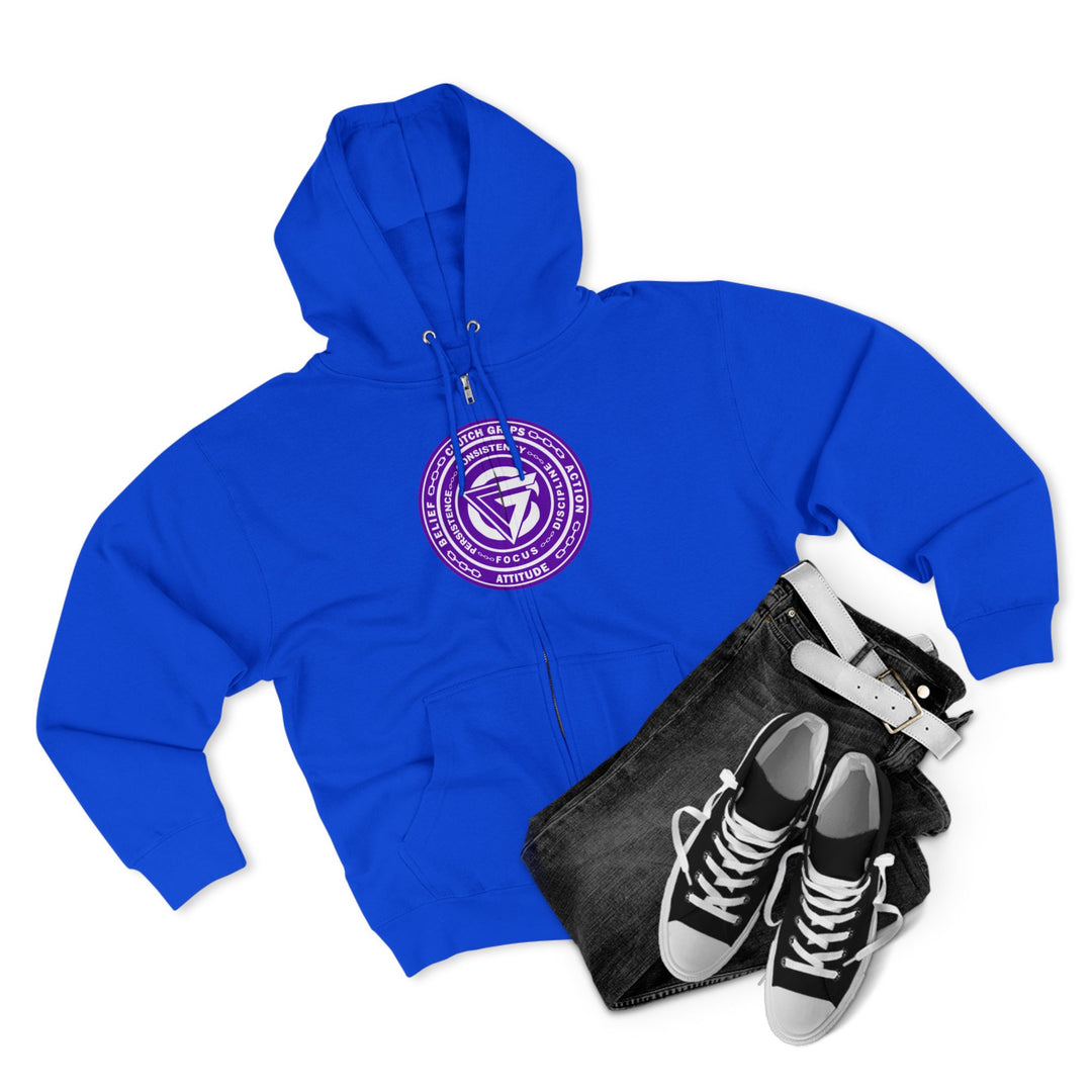 CG ANGRY DOG PURPLE WHITE /LIFT HARDER ZIP UP