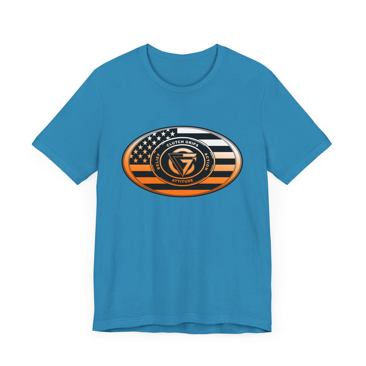 CG LOGO OVAL USA FLAG  ORANGE WHITE  FADE