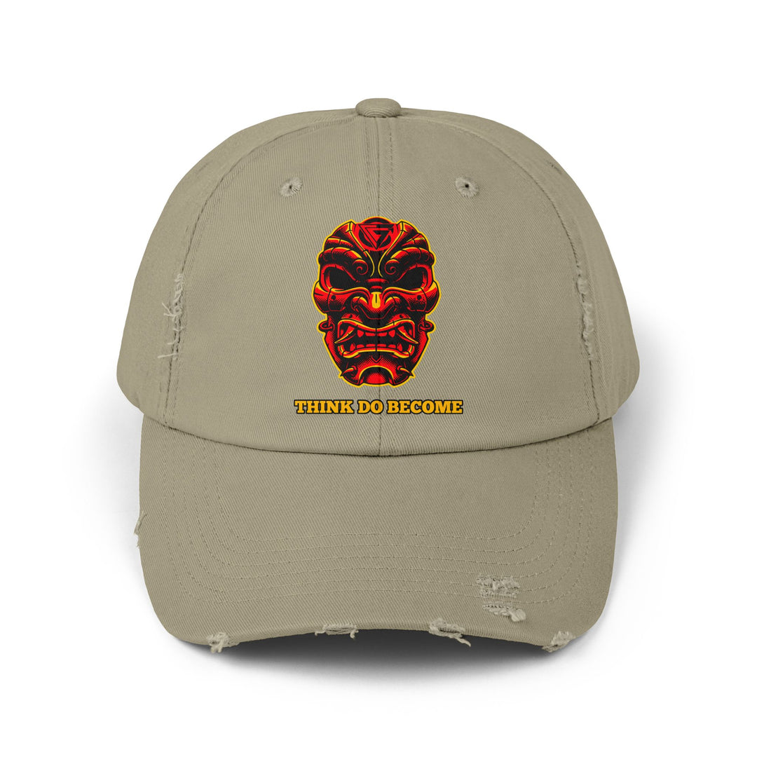 CG SAMURAI MASK RED BLACK GOLD /THINK DO BECOME CAP