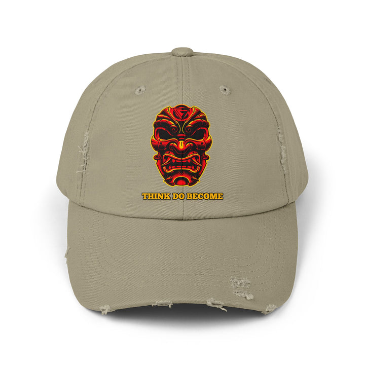 CG SAMURAI MASK RED BLACK GOLD /THINK DO BECOME CAP