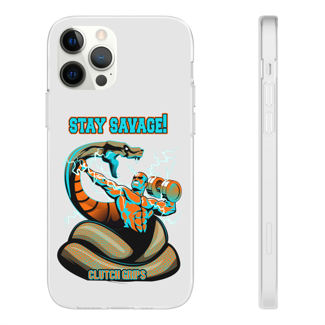 MAC VS SNAKE MIAMI COLORS AQUA ORANGE PHONE CASE /STAY SAVAGE
