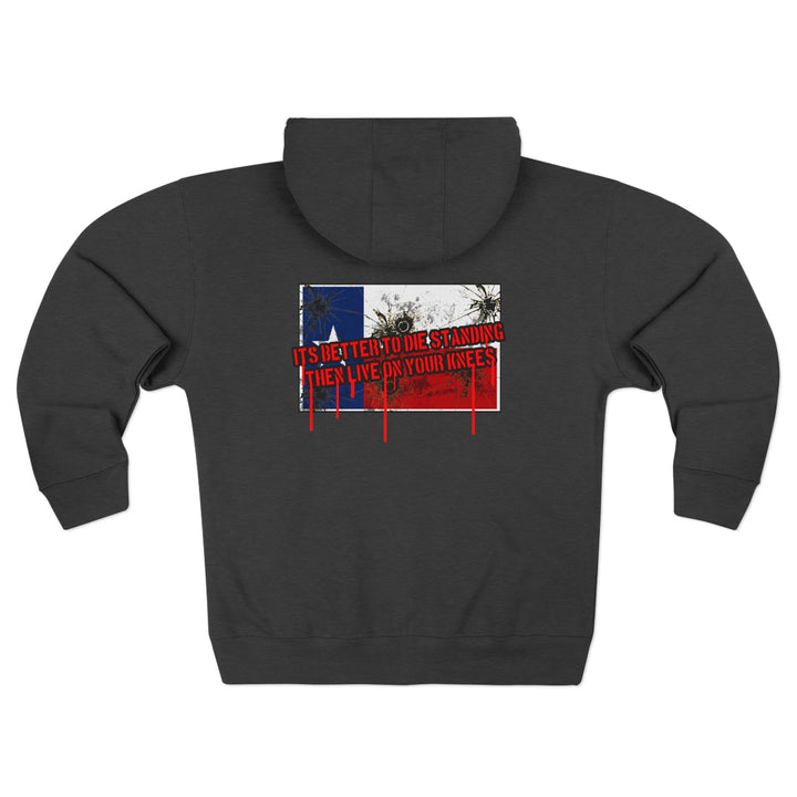 CG MASK RED WHITE BLUE TEXAS FLAG ON BACK/BETTER TO DIE STANDING THAN LIVE ON YOUR KNEES