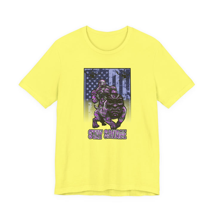 ANGRY DOG FLAG PURPLE GREY CAMO/STAY SAVAGE